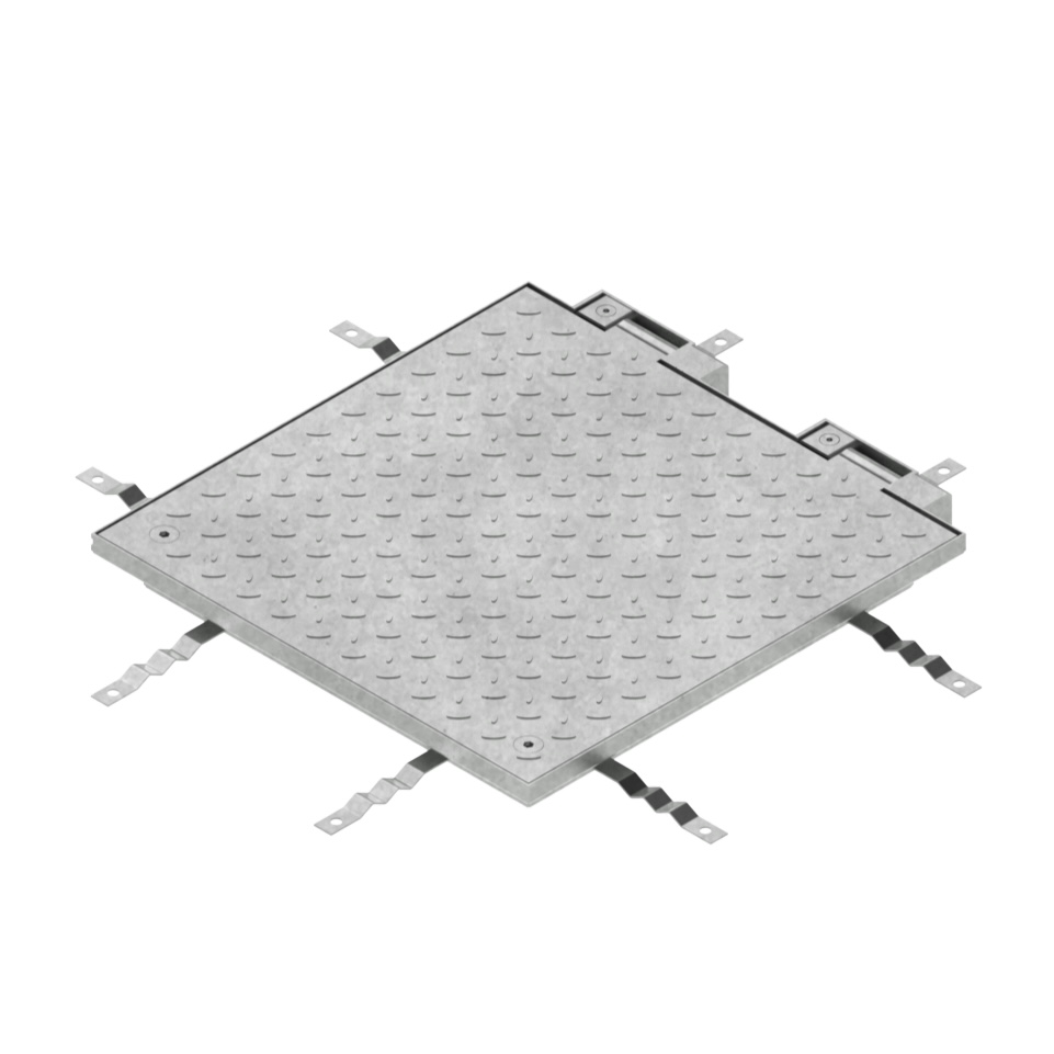 Люк технологічний відкидний сталевий оцинкований Pro 400x400 Plate B125 фото - 2