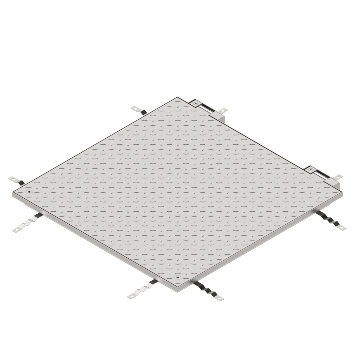 Люк технологічний відкидний з нержавіючої сталі Pro 400x400 Plate B125 фото - 2