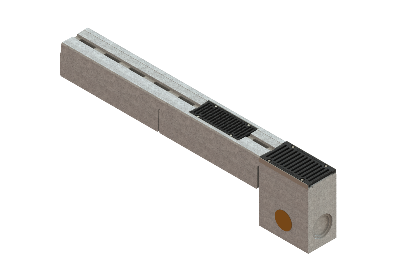 Пісколовлювач бетонний Mono DN150 H600 розтруб 160 з решіткою чавунною Е600  фото - 2
