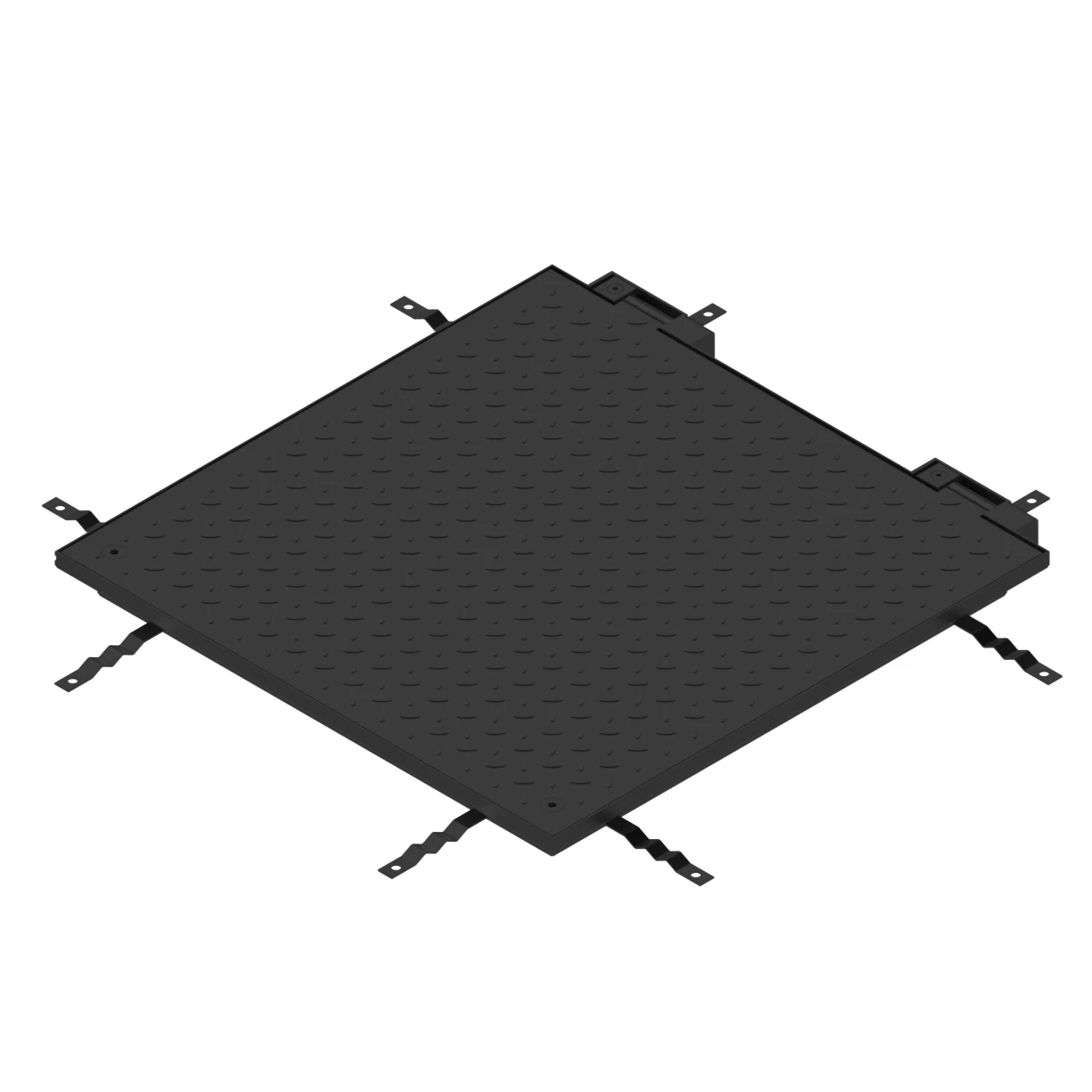 Люк технологічний відкидний сталевий фарбований чорний Base 400x400 Plate A15 фото - 2