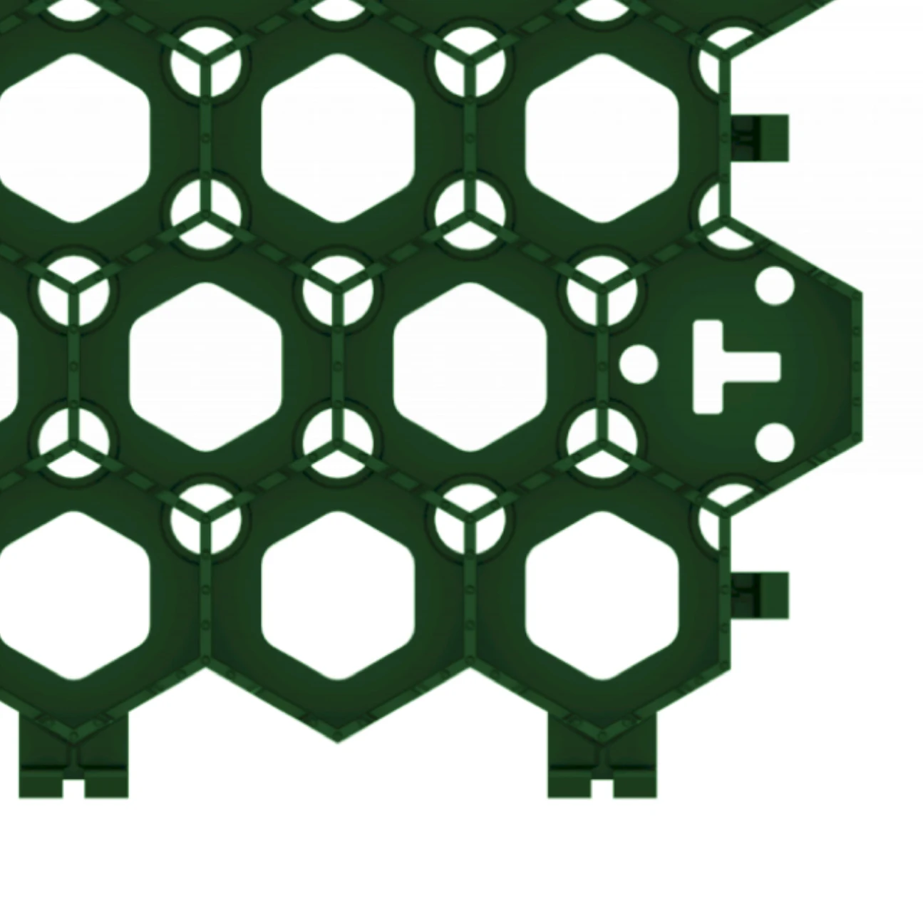 Модуль геопокрытия пластиковый HexPave темно-зеленый фото - 3
