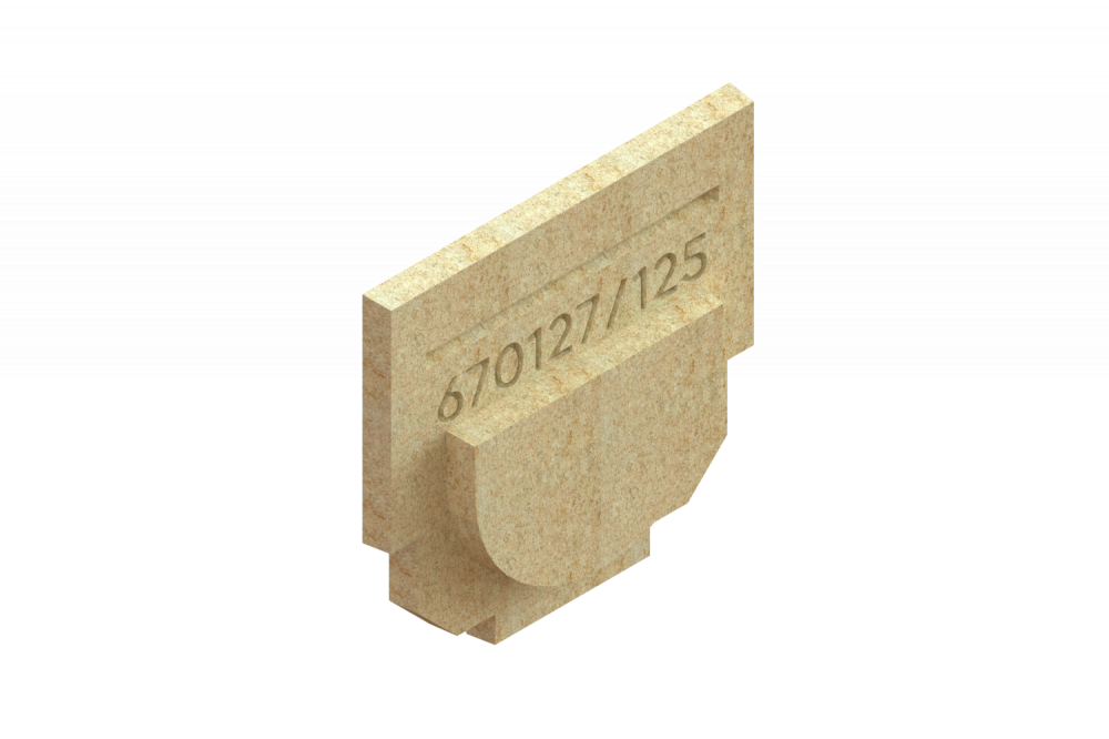 Заглушка для лотка полімербетонного Base DN100 H250 полімербетонна
