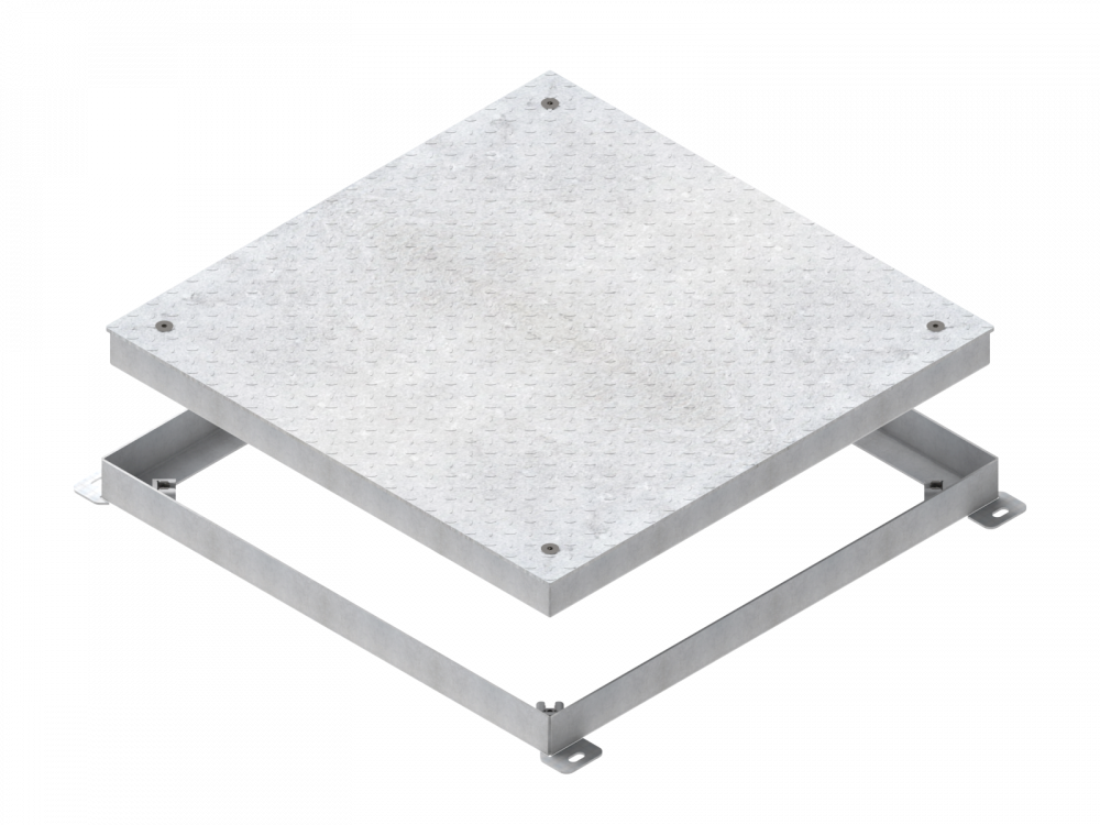 Люк технологический стальной оцинкованный Pro 300х300 Plate B125